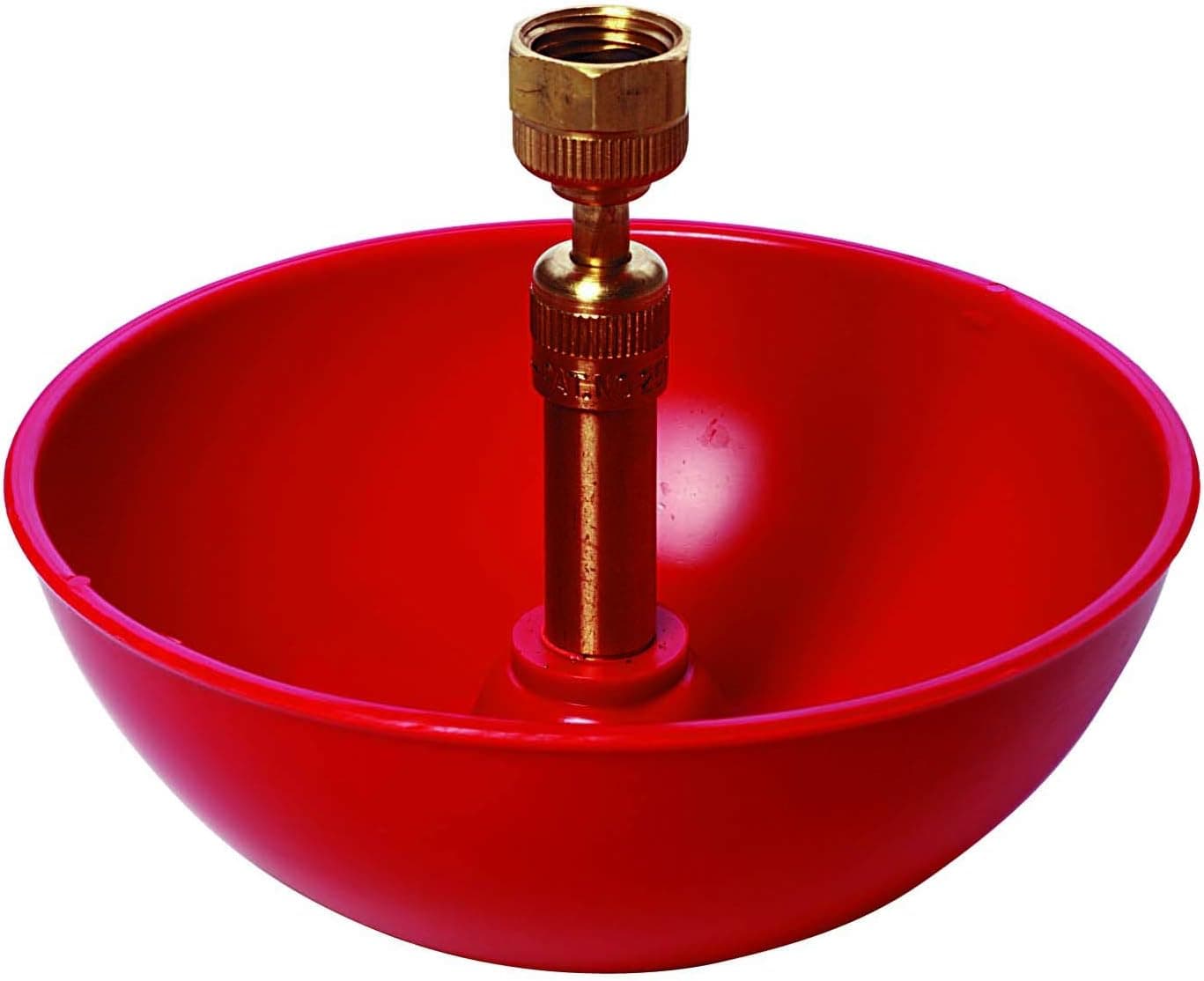Little Giant Automatic Poultry Fount, Game Bird Fount, Heavy Duty Plastic Waterer Bowl with Hose Attachment, 2 Pints