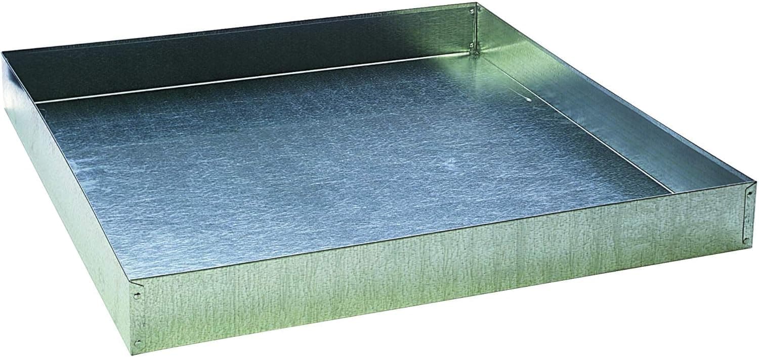 LITTLE GIANT Steel Dropping Pan - Pet Lodge - Heavy Duty Galvanized Waste Pan, Designed for AH2424 (Sold Separately) (24 x 24) (Item No. ADP2424)