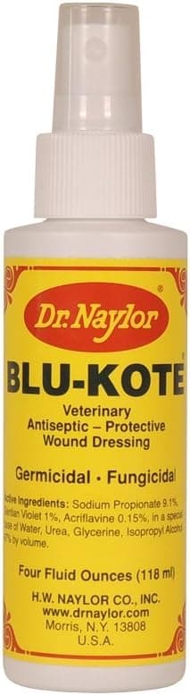 Dr. Naylor Blu-Kote Pump Spray, 4 oz, Fast Drying Antiseptic Wound Dressing