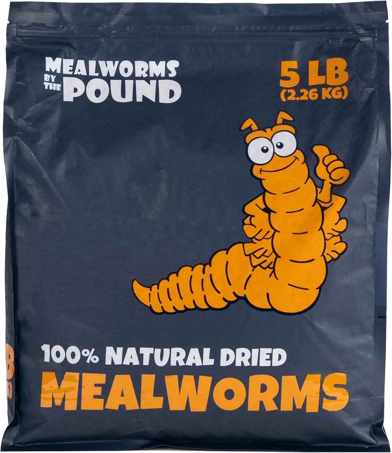 MBTP Bulk Dried Mealworms - Treats for Chickens & Wild Birds, 5 Lbs