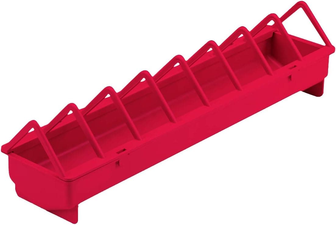 Little Giant Plastic Poultry Trough Feeder, 20 in Heavy Duty Trough Feeder with Wide Spacing
