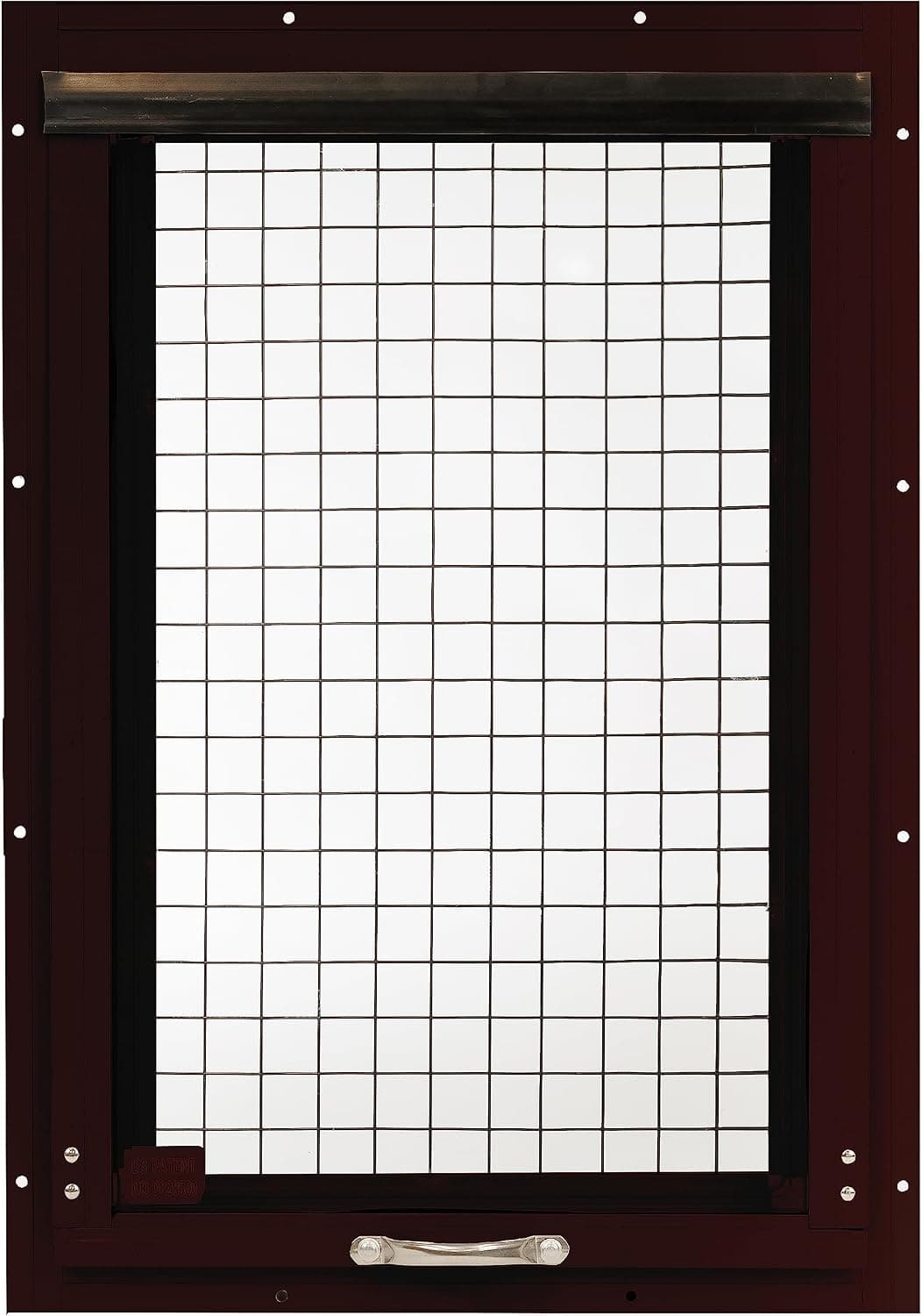 Apple Outdoor Supply Chicken Coop Window 14" W x 21" H, Flush Mount Tilt Out, Brown