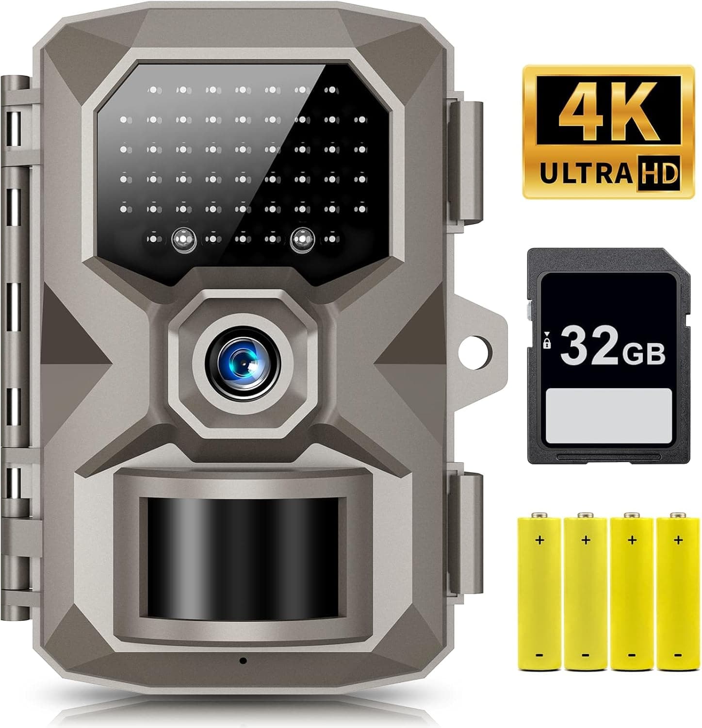 RIGDOO Trail Camera 4K 48MP Game Camera with Night Vision, 0.1s Trigger Motion Activated, IP66 Waterproof, 130 Degree Wide Angle, 48pcs No Glow LEDs
