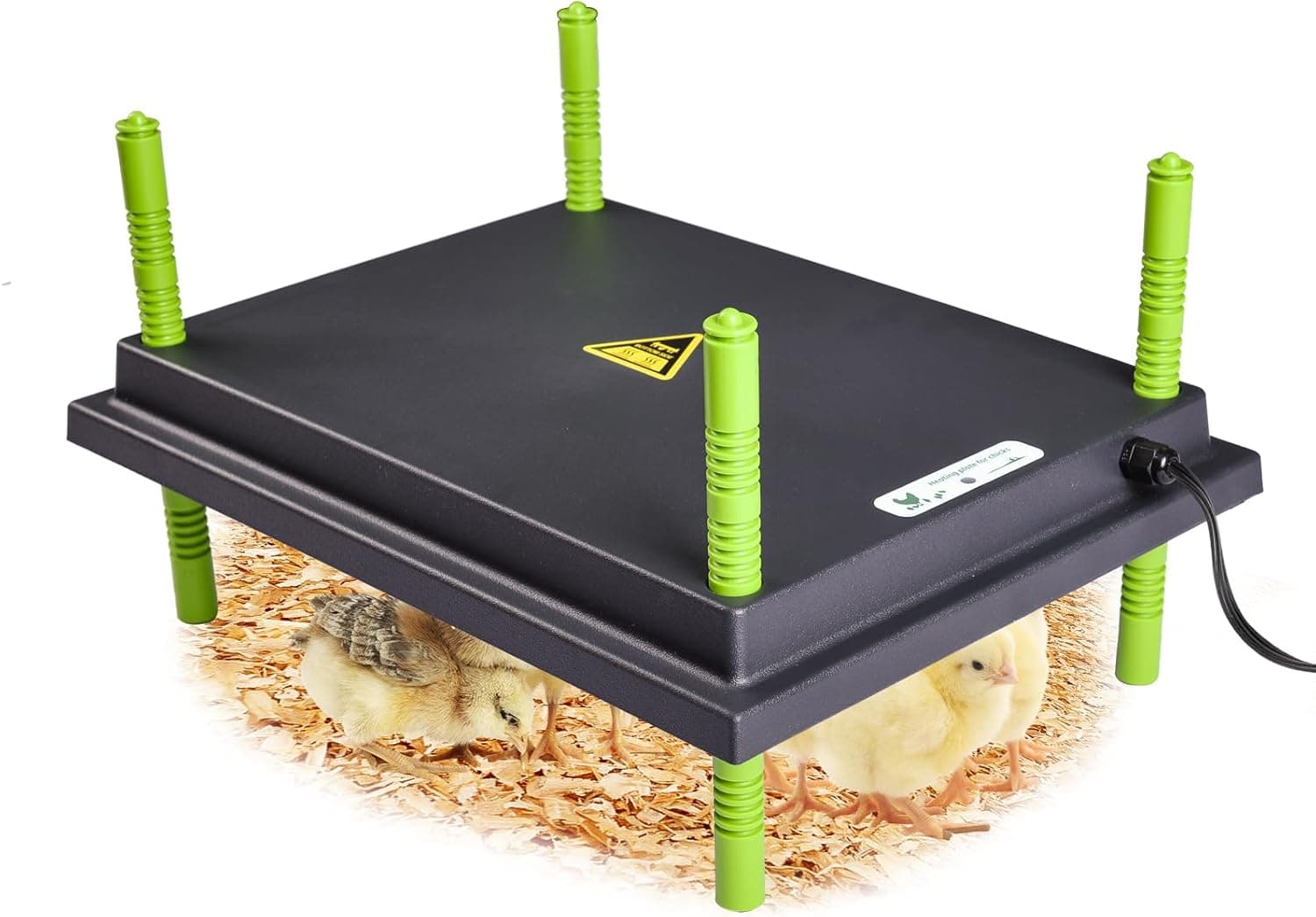 Tetuga Chick Heating Plate - 12 x 16 Inch Chicken Heater Plate for Chicks with Adjustable Height & Angle - 30W Safer Than Brooder Lamp Warms Up to 40 Chicks