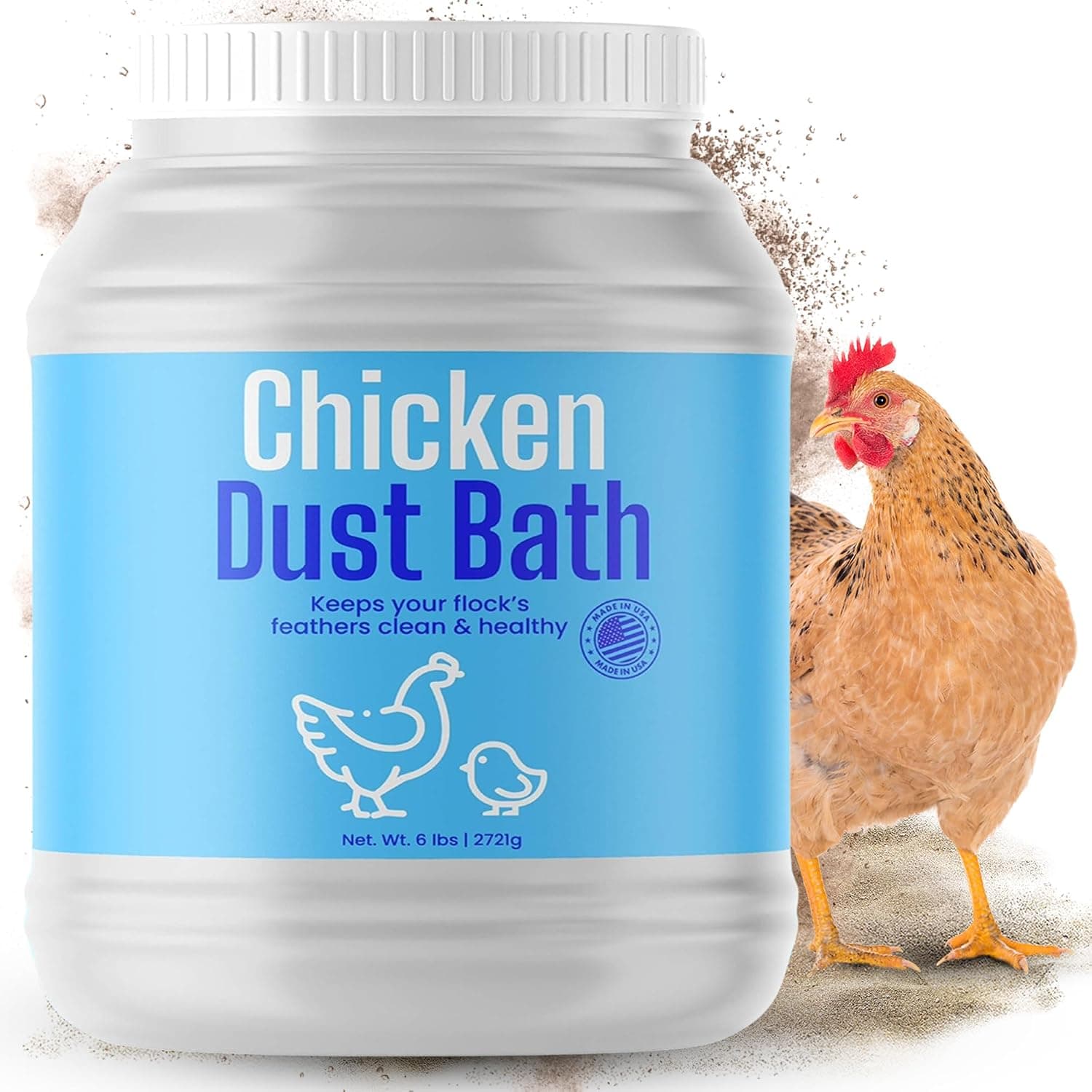 Chicken Dust Bath 6 lbs - Non GMO All Natural Poultry Dust