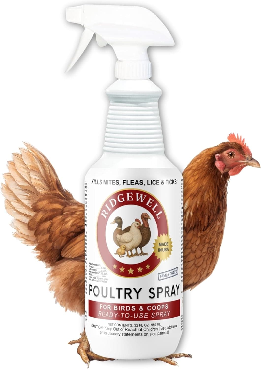 Poultry Chicken and Coop Spray 32 oz - Clove and Cottonseed Essential Oils