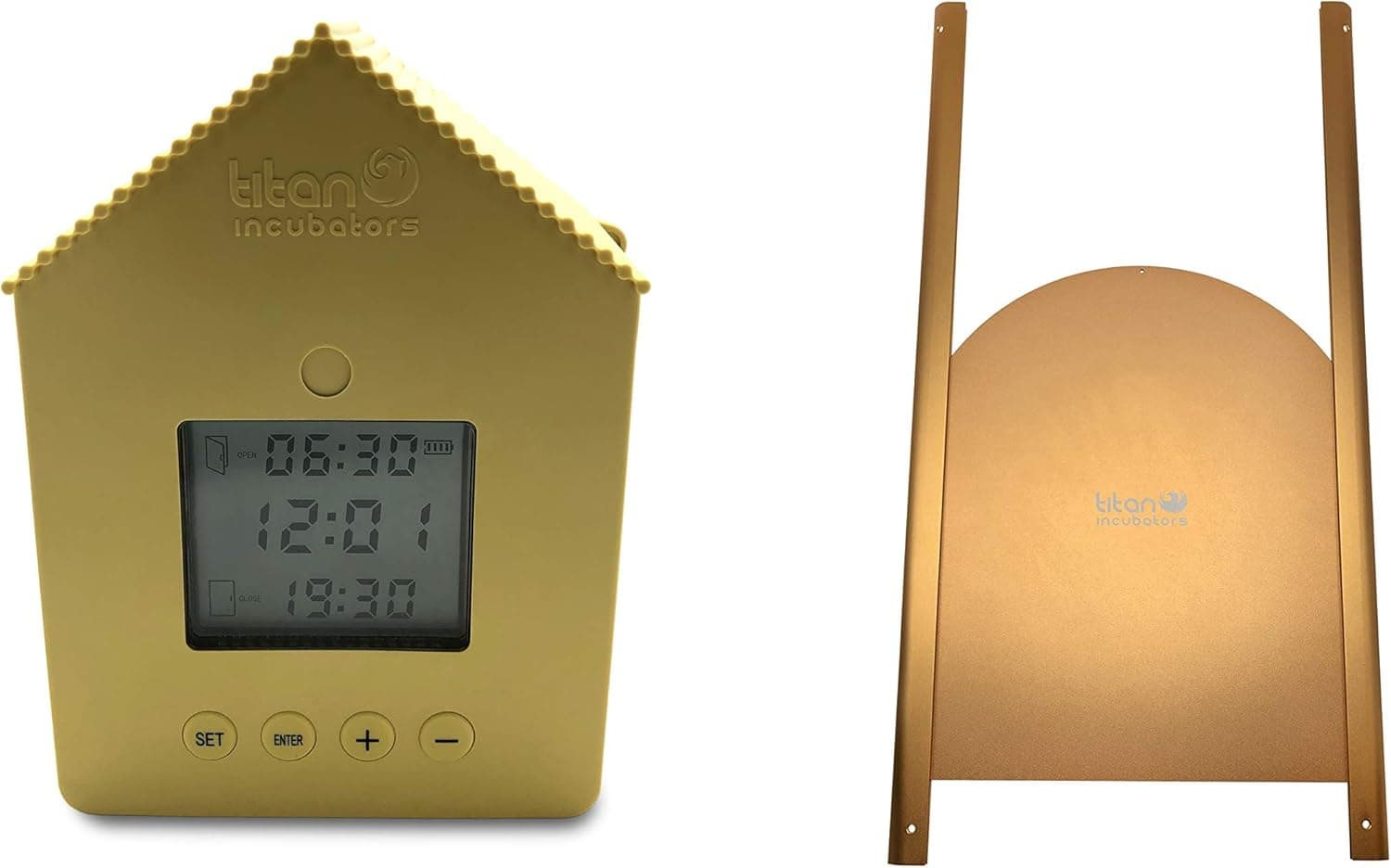 Automatic Chicken Coop Door Opener with Timer plus Deluxe Chicken Coop Door, Elite