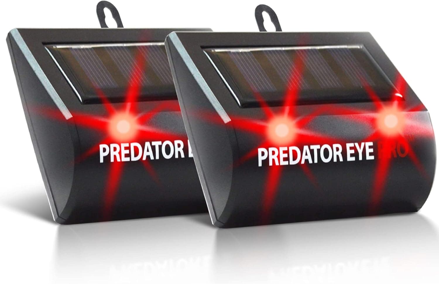 ASPECTEK Predator Eye PRO Solar Animal Repeller, 2 Pack, Red Flashing Light Deterrent for Foxes, Skunks, Deer and Raccoons