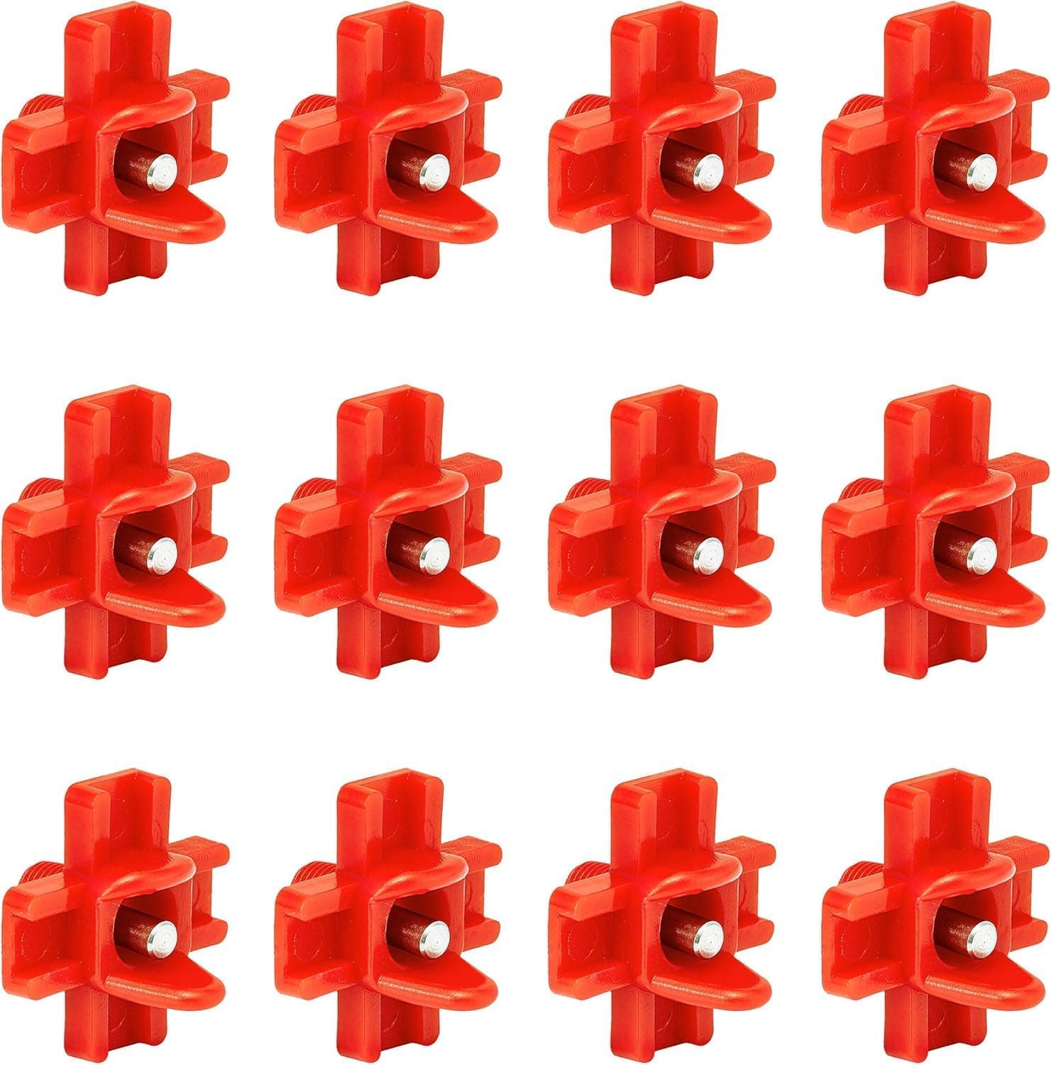 Cruzadel 12 Pack Chicken Waterer Nipples - Horizontal Side Mount Poultry Nipple Drinker for Chickens and Quail