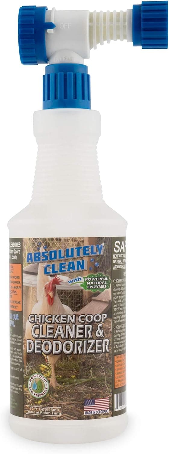 Absolutely Clean Chicken Coop Cleaner and Deodorizer, Natural Enzyme Cleaner
