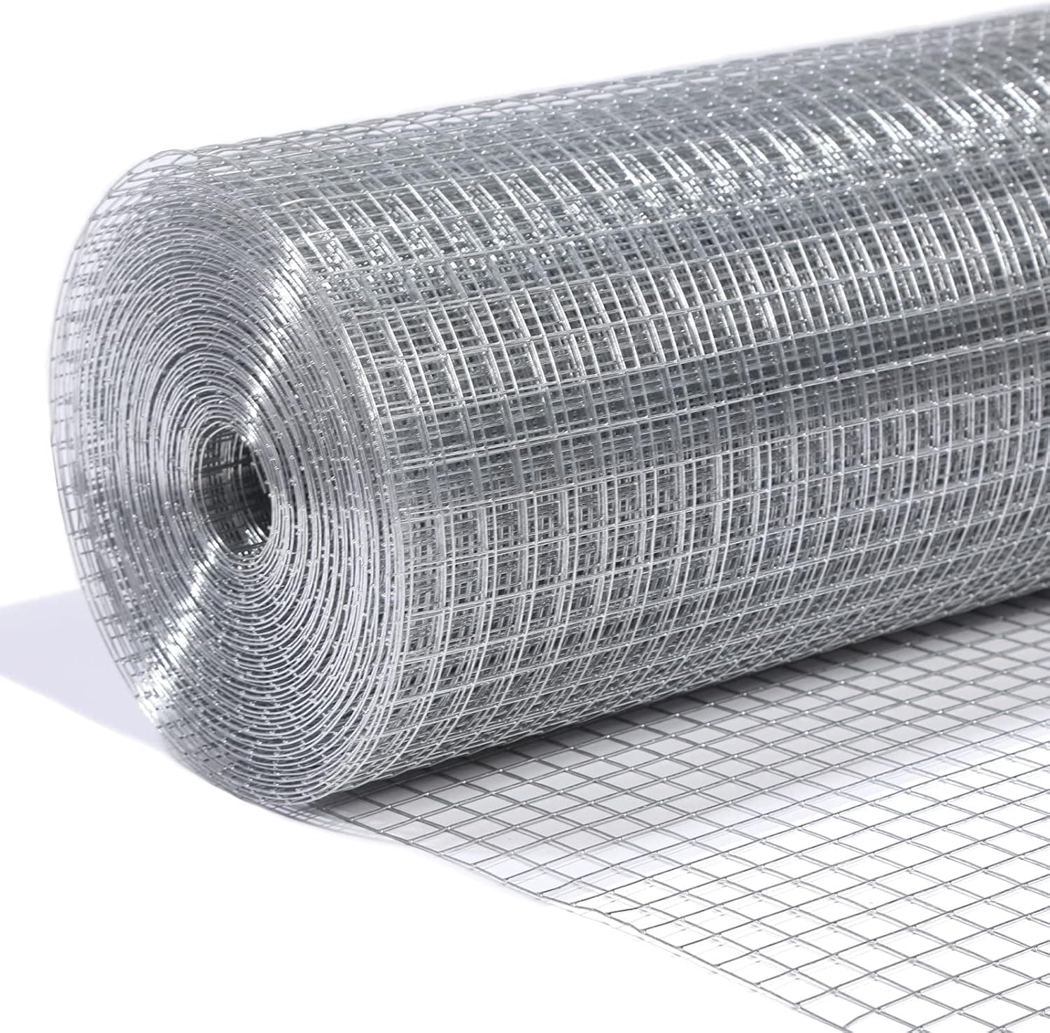 LAN JIA 1/2 inch Galvanized Hardware Cloth 24 in x 100 ft 19 Gauge Hot-Dip Galvanized After Welding Chicken Wire Mesh Roll