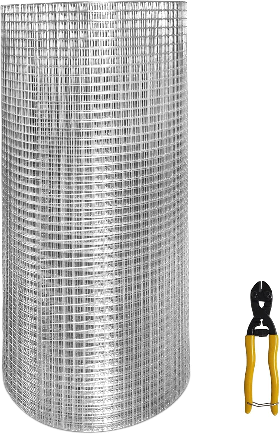 VORVIL 1/2 in Galvanized Hardware Cloth 24 in x 100 ft Roll, Hot Dipped Galvanized 19 Gauge Welded Mesh Wire for Chicken Coops and Gardens