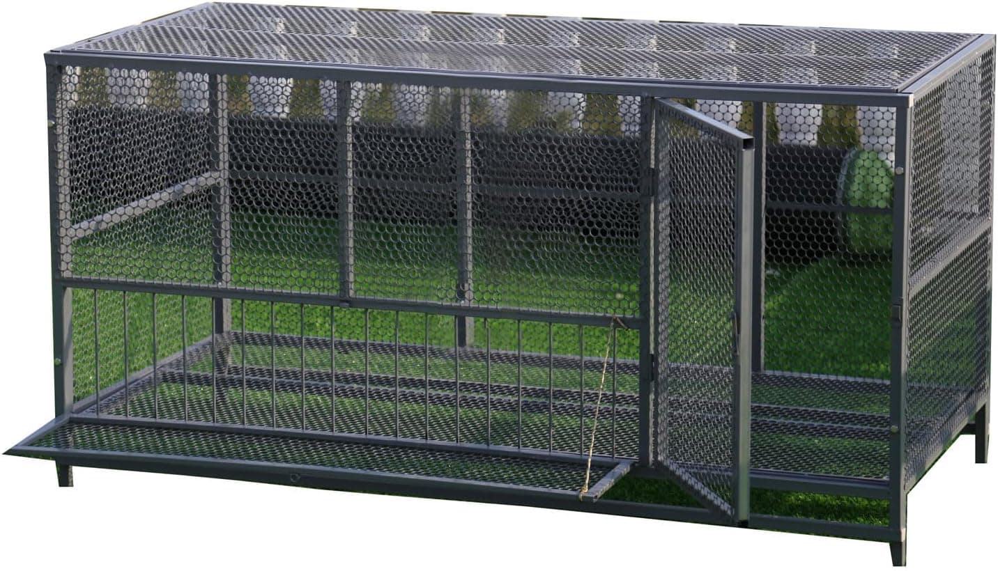 Large Chicken Coop for 15 Chickens, Chicken Cage with Sufficient Space and Strong Load-Bearing Frame for Home Breeding Hutch, Ducks and Rabbit Run