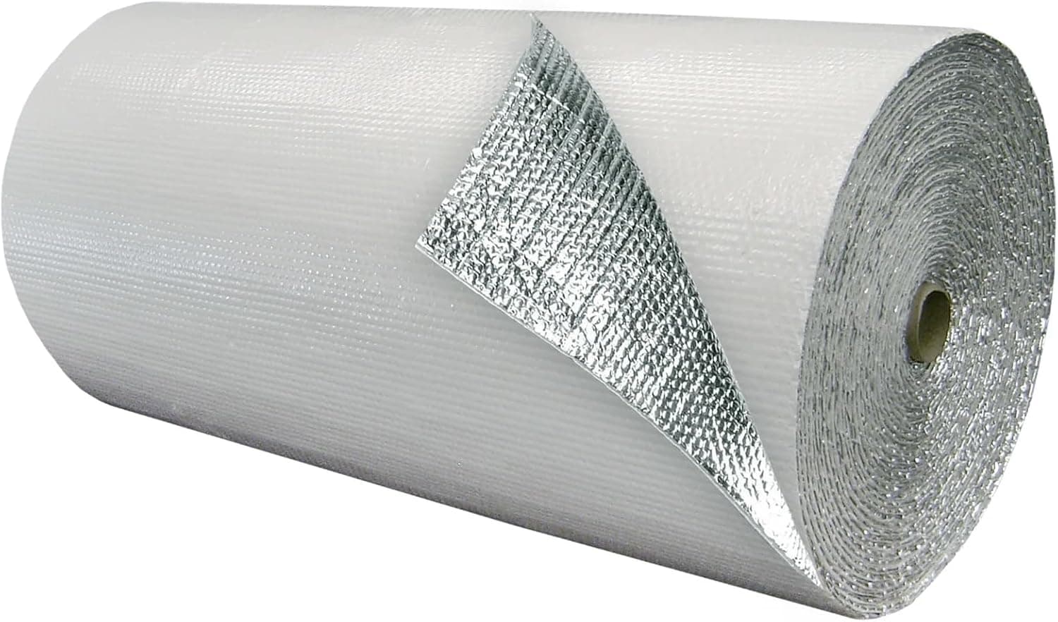 EcoFoil Double Bubble Insulation Roll 48" x 75', 300 sq ft Radiant Barrier, White/Foil