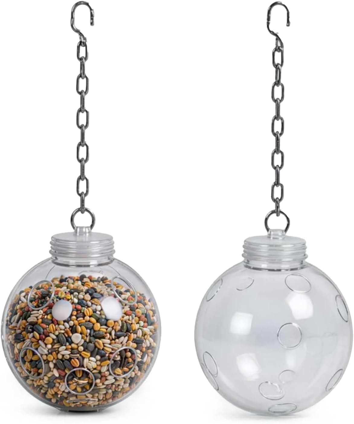 Ciuwuuhe Premium Chicken Treat Dispenser Hanging Chicken Peck Toy with Chain, Slow Feeding Design, 2 Pack